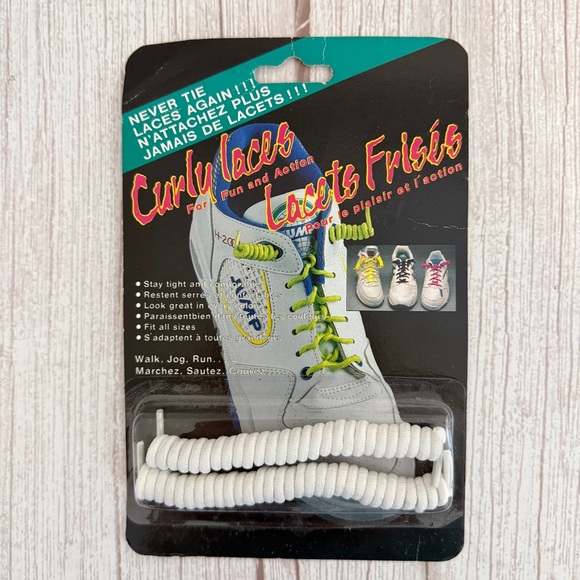 18 Pairs Curly No Tie Elastic Stretchy Twisty Shoe Laces Kids & Adults 80's 90's - Picture 2 of 13